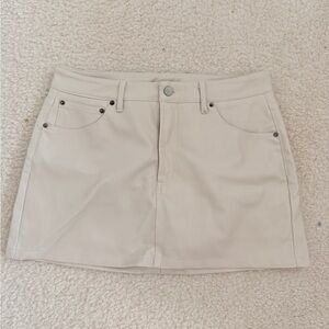 Leather Jean skirt